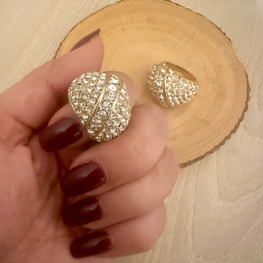 Sparkling Gold Crystal Ring